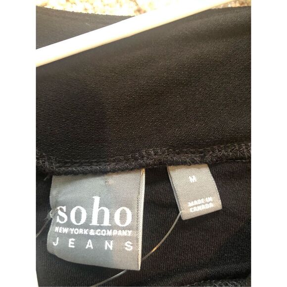 Soho Jean New York & Company Women’s Black Long Sleeve One Side Off the Shoulder - Picture 5 of 6